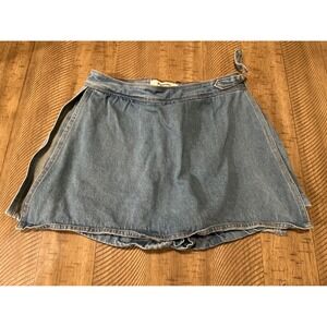 Pomelo High Rise Denim Skort | 100% Cotton | Blue Jean Skirt Shorts